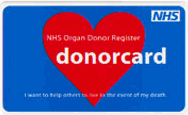 NHS organ donor card image