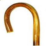 Curved handle walking stick